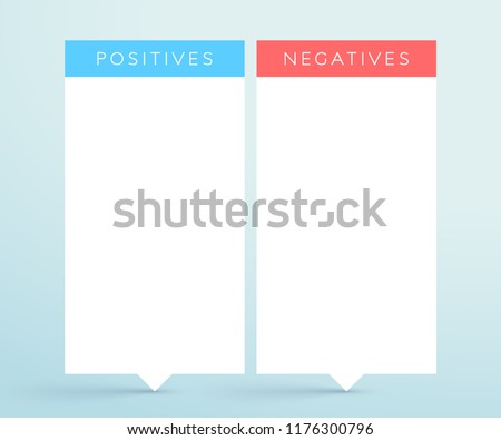 Positive Negative 2 List Banners Infographic Template
