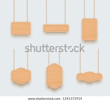 Wooden Sign Plain Empty 3d Hanging Board Frames Set