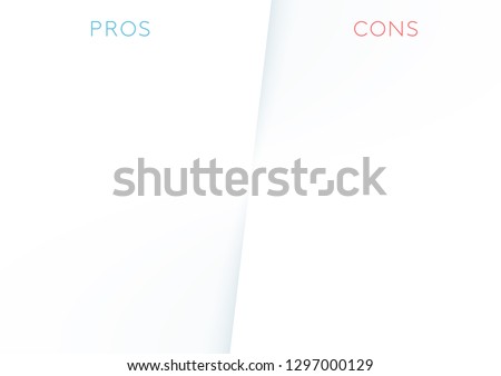 Pros and Cons Centre Divide Paper List Template