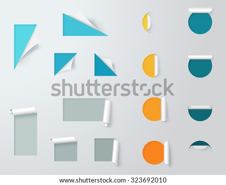 Paper Cut Out Labels Pealed Back Template 2
