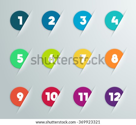 Infographic 3D Numbered Step Bubbles 5