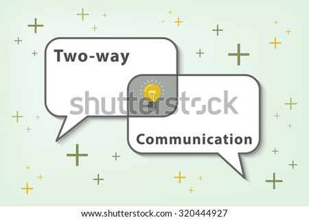 effective communication is two ways communication (vector eps10). helping us getting a good teamwork and ideas.