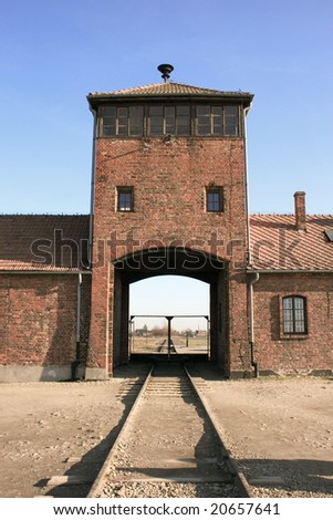 The concentration camp of Birkenau near Cracow in Poland