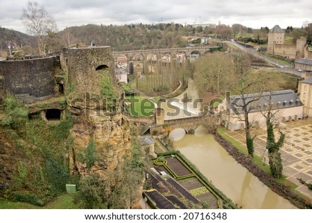 old town of Luxembourg in the heart of western Europe