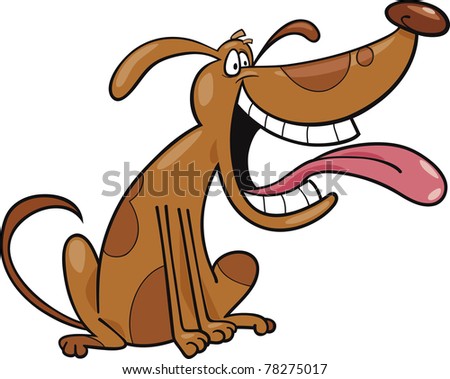 Cartoon Illustration Of Happy Dog - 78275017 : Shutterstock