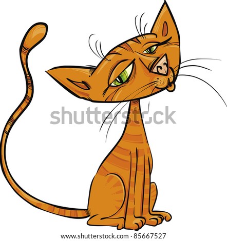 Red Cat Cartoon Illustration - 85667527 : Shutterstock