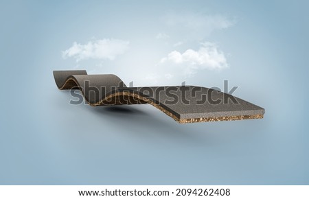 3d illustration of curvy road advertisement, Bending road and highway isolated ads Stockfoto © 