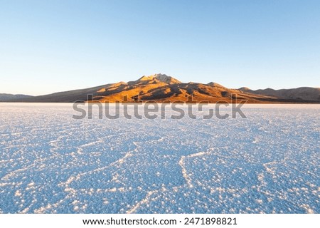 Image, Stock Photo Salar de Uyuni, Bolivia, South America, group of tourists with trucks