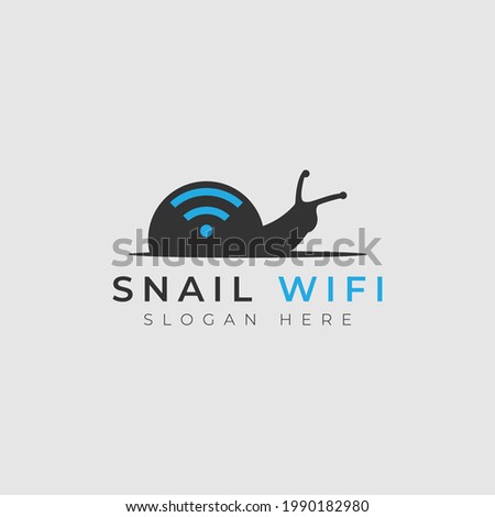 snail wifi logo icon vector design