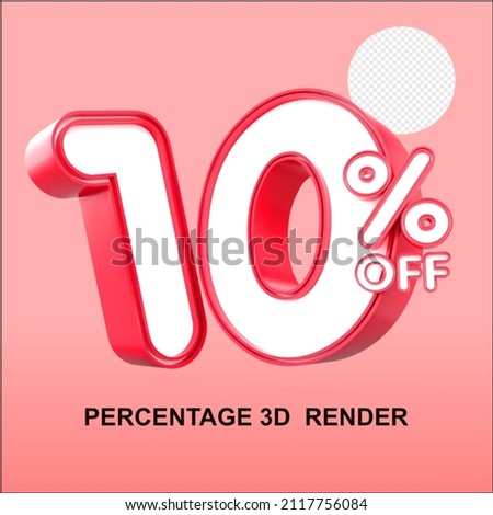 3D 10 percentage for discount store