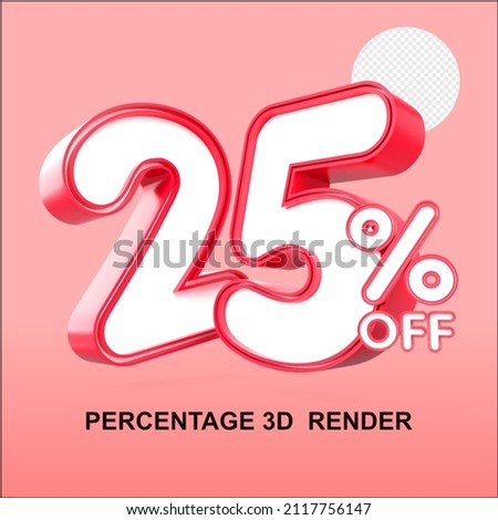 3D 25 percentage for discount store