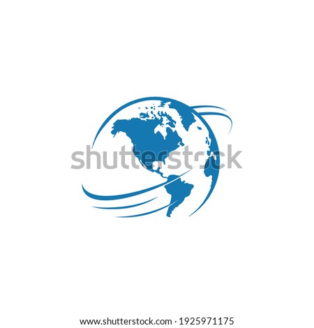 Creative modern globe world logo template vector illustration