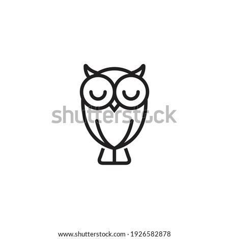 Creative luxury Modern owl bird education character Logo Vector icon template