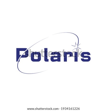 Illustration Polaris sign logo design typography