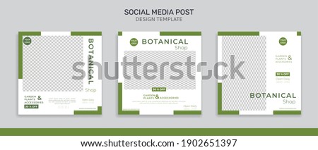 florist botanical shop ad social media post promotion banner template