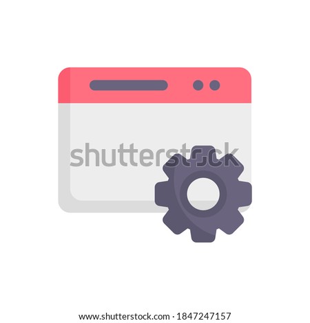 flat style user interface icons with soft colors web page settings design, suitable for icons, illustrations, backgrounds, stickers, covers, banners