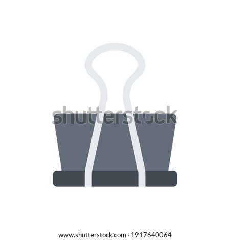 The design of the binder clip stationery flat icon pack vector illustration, this vector is suitable for icons, logos, illustrations, stickers, books, covers, etc.