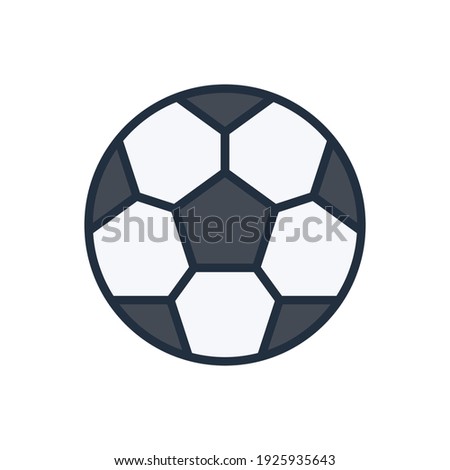The design of the soccer ball sport filled icon vector illustration, this vector is suitable for icons, logos, illustrations, stickers, books, covers, etc.