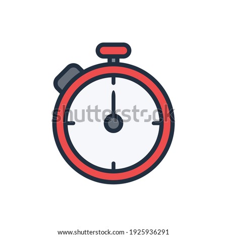 The design of the stopwatch sport filled icon vector illustration, this vector is suitable for icons, logos, illustrations, stickers, books, covers, etc.