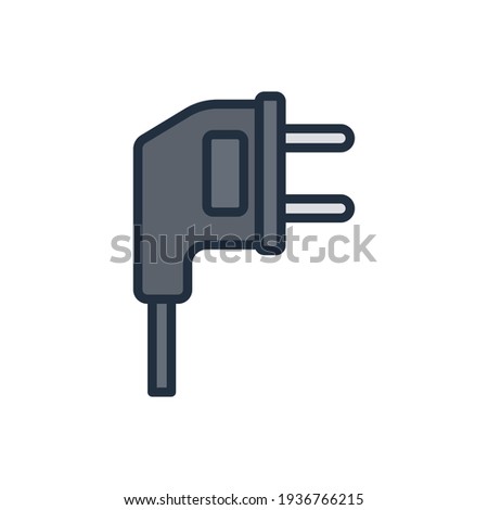 The design of the type-c cable filled icon vector illustration, this vector is suitable for icons, logos, illustrations, stickers, books, covers, etc.