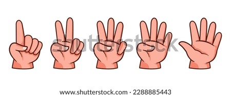 cute cartoon hand design. suitable for stickers, children's books and cartoon elements