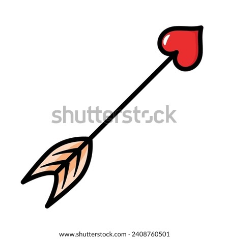 love arrow illustration design. valentine themed arrows