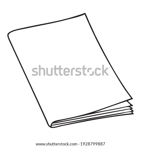 journal line vector illustration,
isolated on white background.top view