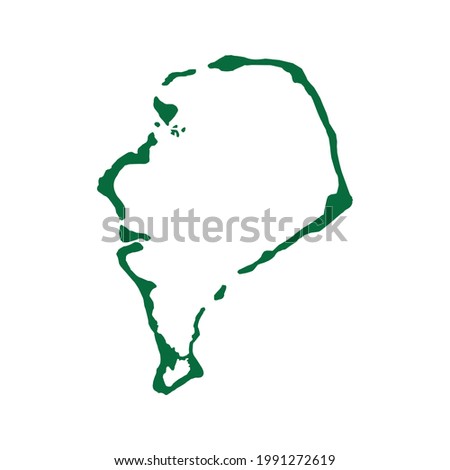 Tuvalu Map vector illustration. Tuvalu Map silhouette
