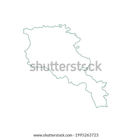 Armenia Map. Armenia  Map outline. Armenia map vector illustration