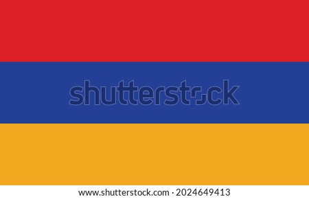 Armenia flag vector illustration. National flag of Armenia