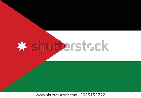 Jordan flag vector illustration. National flag of Jordan