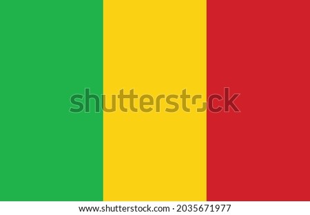 Mali flag vector illustration. National flag of Mali