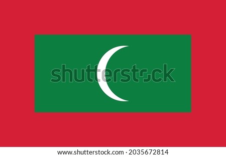 Maldives flag vector illustration. National flag of Maldives