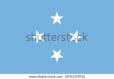 Micronesia flag vector illustration. National flag of Micronesia