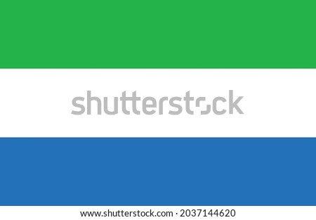 Sierra Leone flag vector illustration. National flag of Sierra Leone