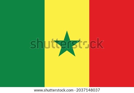 Senegal flag vector. National flag of Senegal illustration