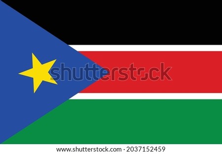 South Sudan flag vector. National flag of South Sudan illustration