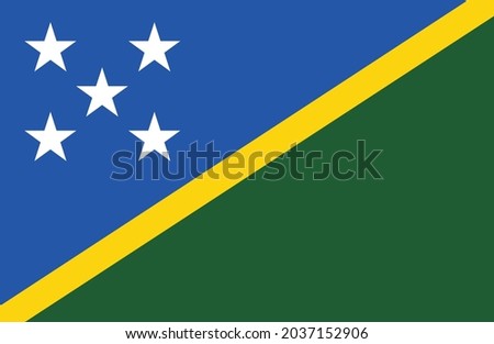 Solomon Islands flag vector. National flag of Solomon Islands illustration