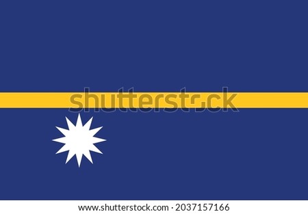 Nauru flag vector. National flag of Nauru illustration