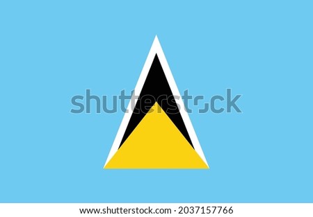 Saint Lucia flag vector. National flag of Saint Lucia illustration