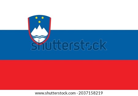 Slovenia flag vector. National flag of Slovenia illustration