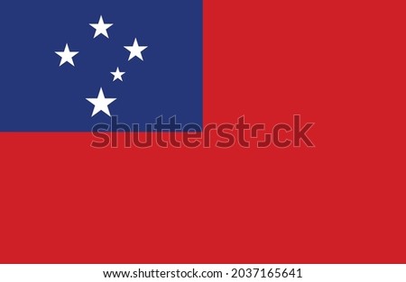 Samoa flag vector. National flag of Samoa illustration
