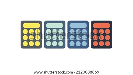 Calculator icons set vector. Set of calculator sign. Calculator illustration for UI vector