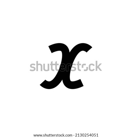 x symbol. Maths x illustration vector