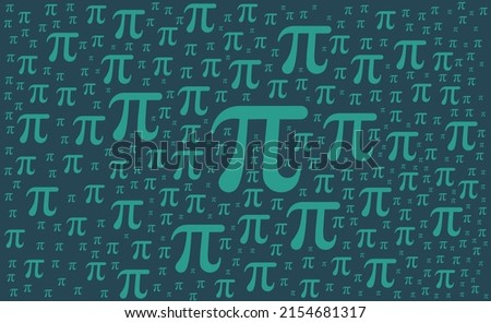 Mathematical Pi symbol seamless pattern design. Seamless Pi pattern background for math themed designs