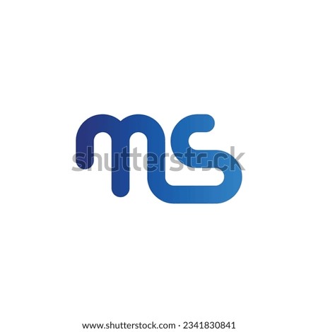 MS logo design. Creative modern elegant trendy unique MS letters Logo vector. Letter MS trendy logo