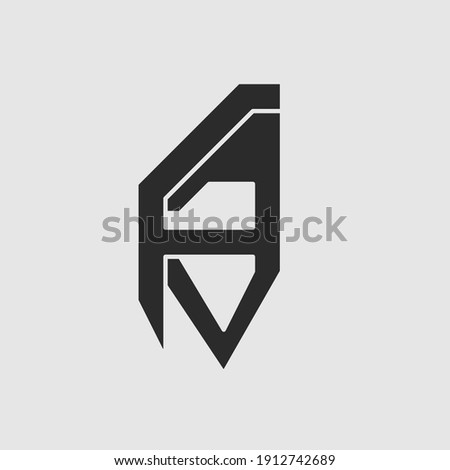 Modern Business Logo Vector Template FEA Letter Logo Design F, E, A, black outline monogram,