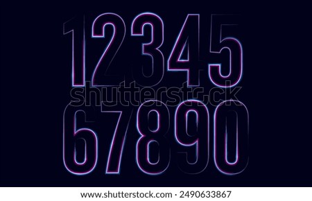 Colorful numbers,3d number, set number, number