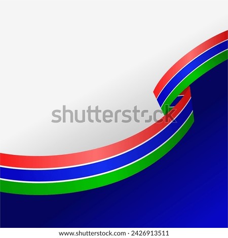 national flag gambia isolated on background with copyspace