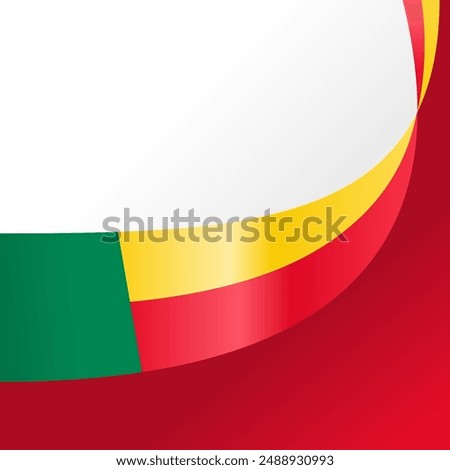 Happy Benin Independence Day August 1st Celebration Vector Design Illustration. wavy flag